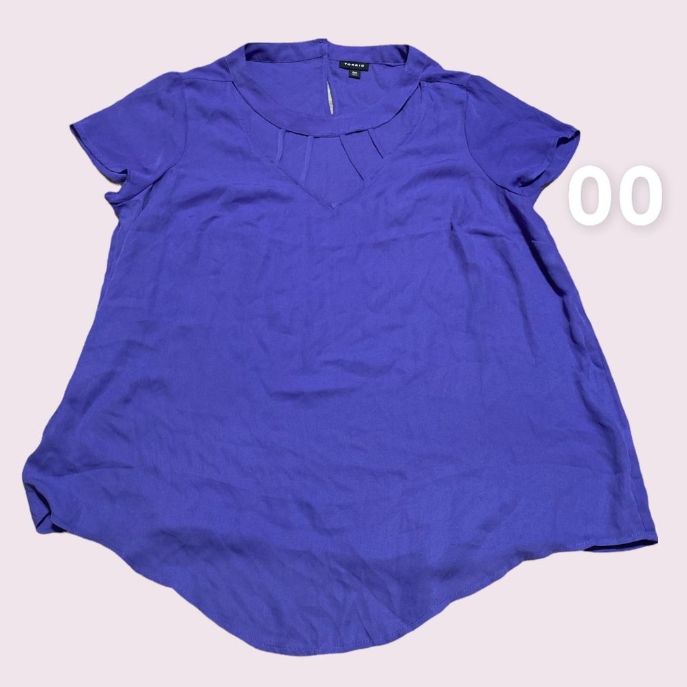Torrid 00 Purple Chiffon Bloues